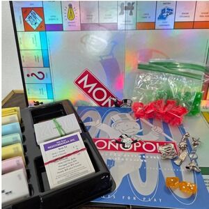 Monopoly Millennium Edition 1998 Complete Metal Tin Hasbro Vintage Board Game